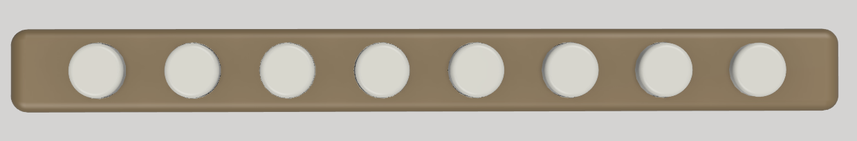 Preset piston rail